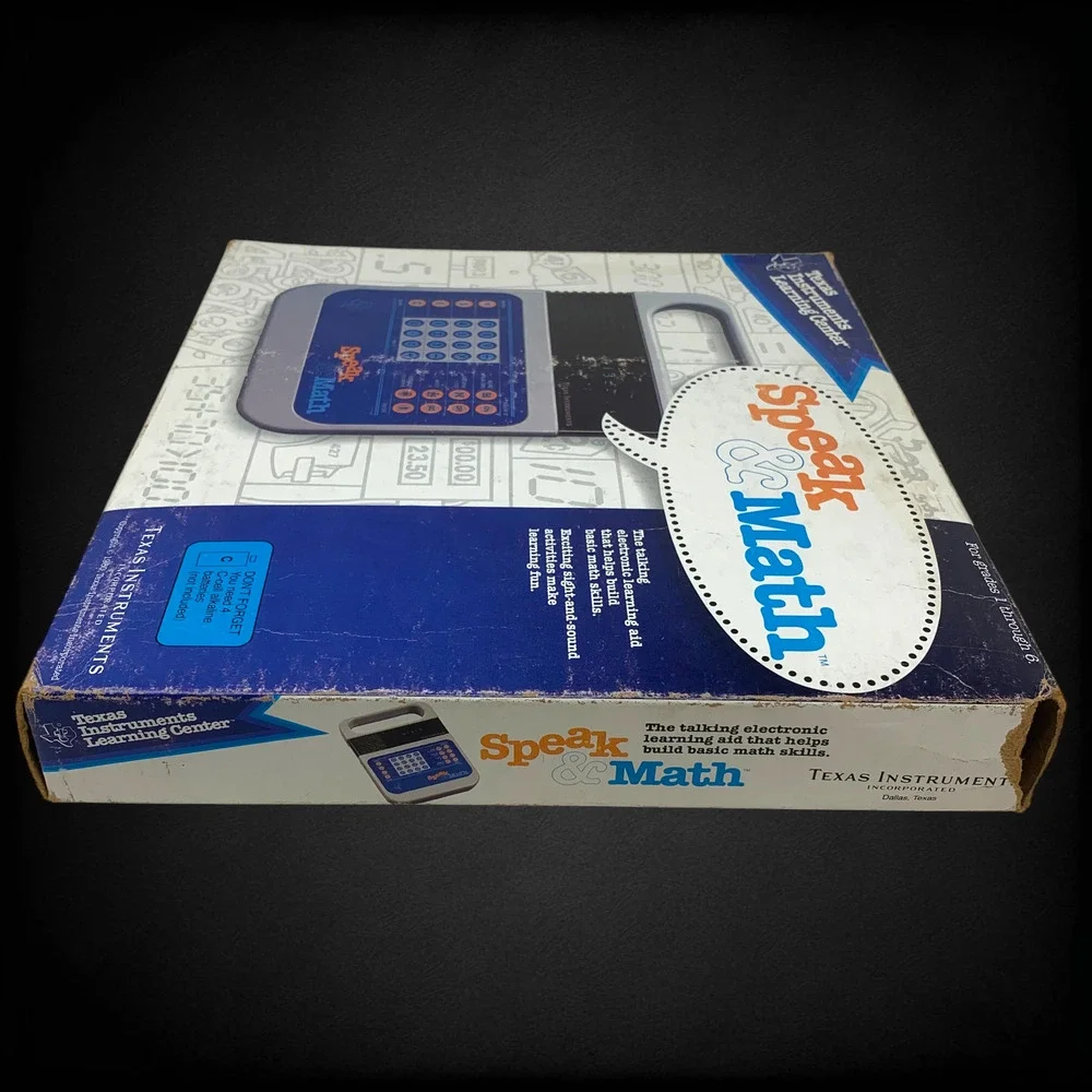 Vintage 1980 TI Speak & Math Texas Instruments Working Original Box Math Talk